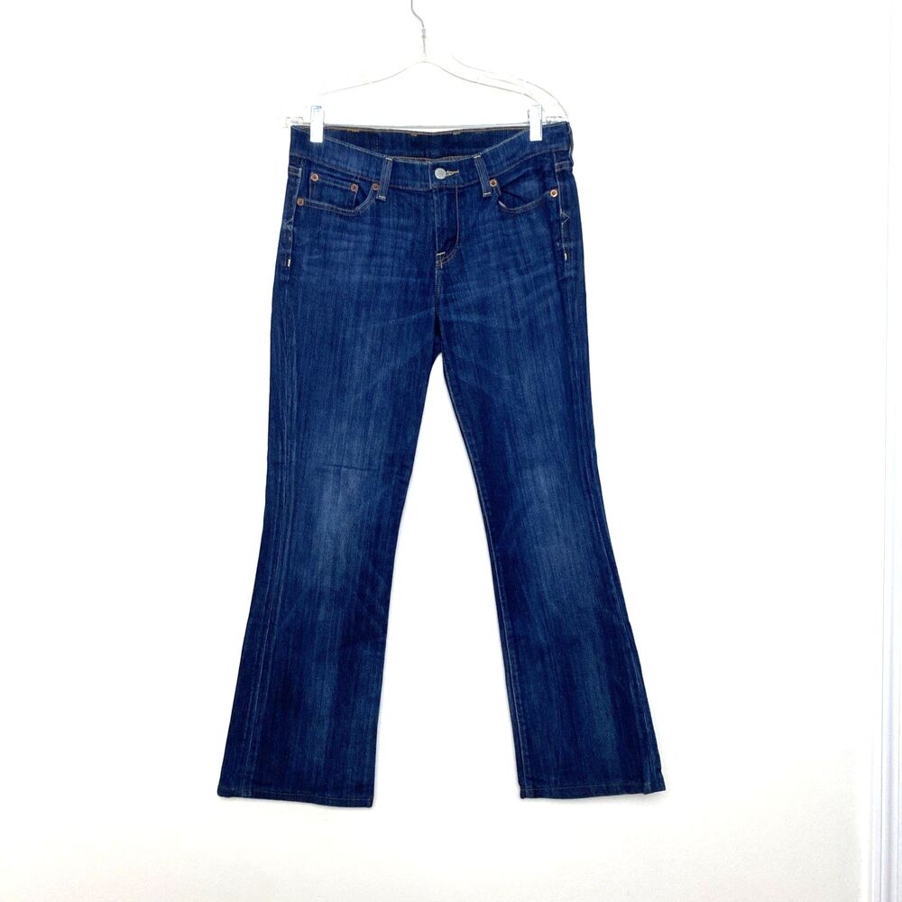 Lucky Brand Amber Sweet N Low Jeans Bootcut Size 28 Blue Embroidered Mid Rise
